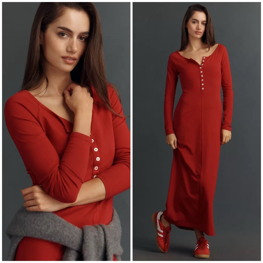L*SPACE by Anthropologie Long-Sleeve Maxi Dress Size S NWT